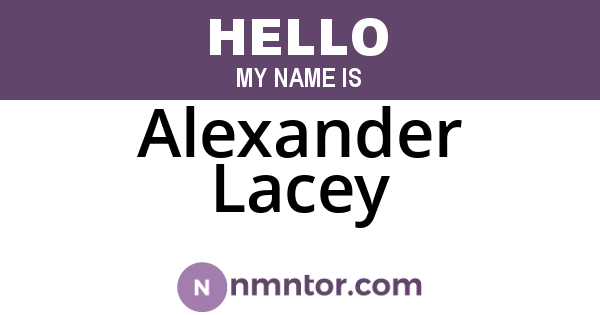 Alexander Lacey
