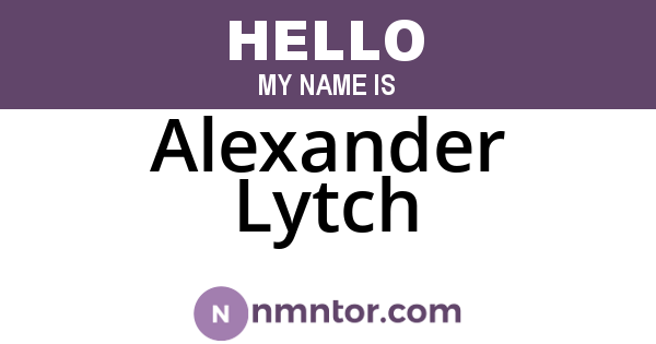 Alexander Lytch