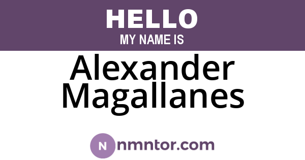 Alexander Magallanes