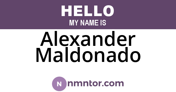Alexander Maldonado