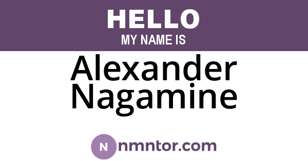 Alexander Nagamine