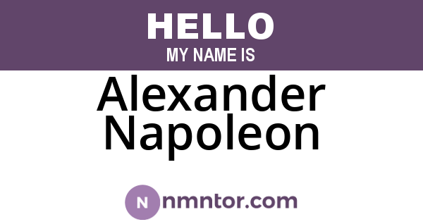 Alexander Napoleon
