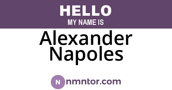 Alexander Napoles