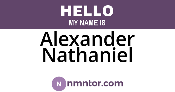 Alexander Nathaniel