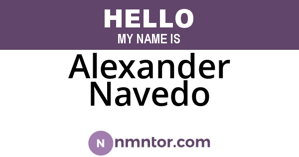 Alexander Navedo