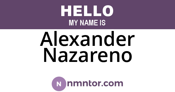 Alexander Nazareno