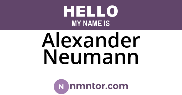 Alexander Neumann