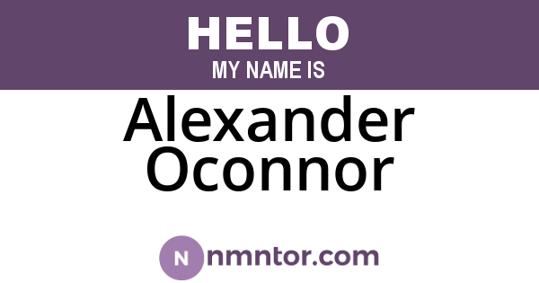 Alexander Oconnor