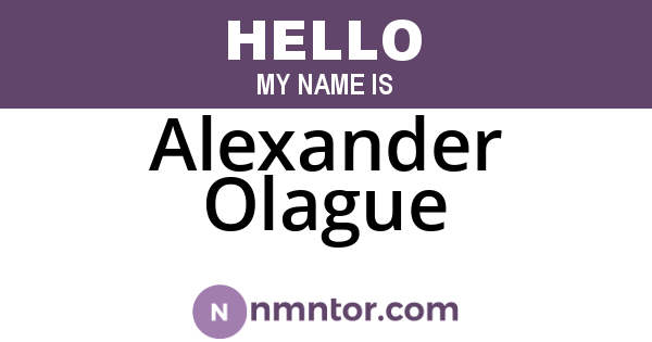 Alexander Olague