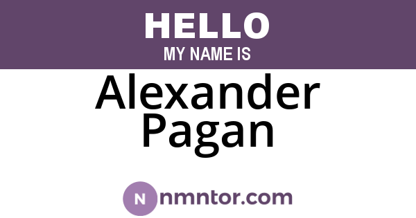 Alexander Pagan