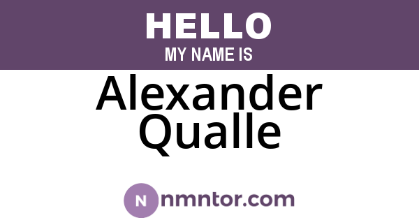 Alexander Qualle