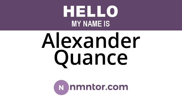 Alexander Quance