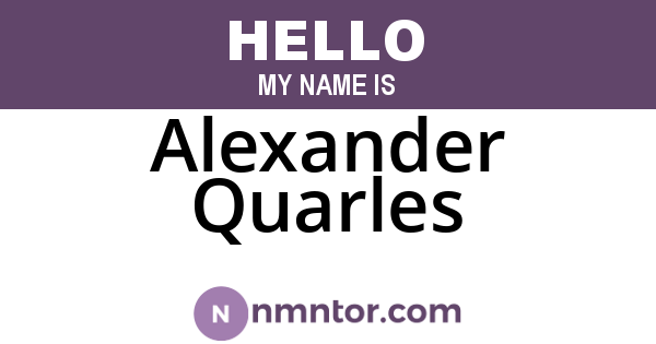 Alexander Quarles