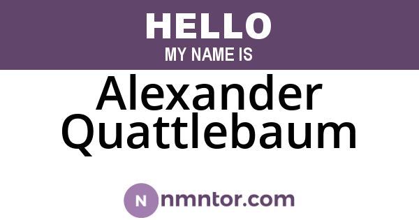 Alexander Quattlebaum