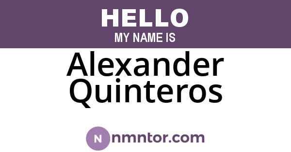 Alexander Quinteros