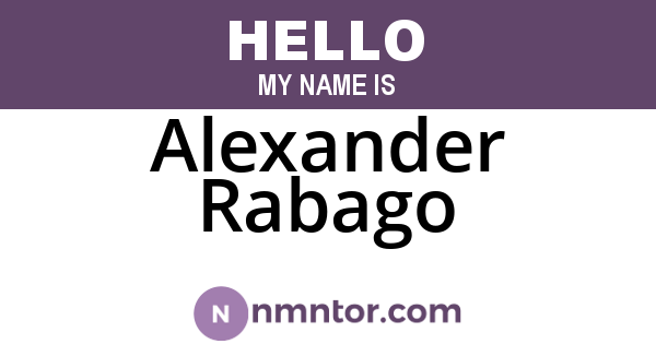Alexander Rabago