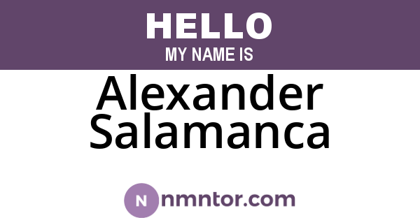 Alexander Salamanca