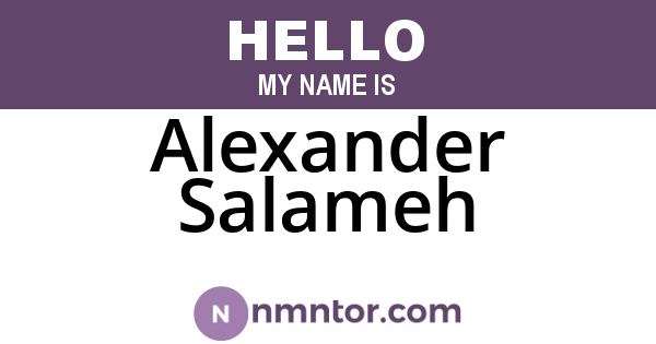 Alexander Salameh