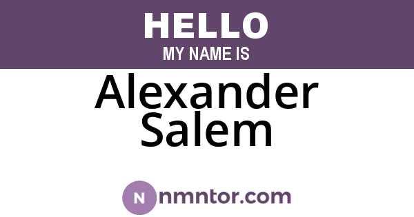 Alexander Salem