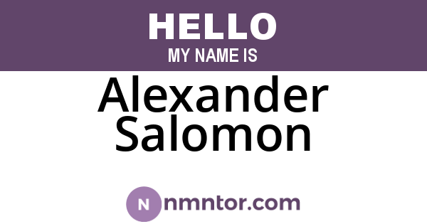 Alexander Salomon