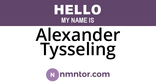 Alexander Tysseling