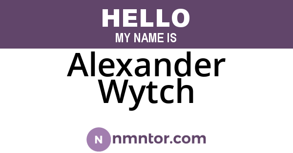 Alexander Wytch