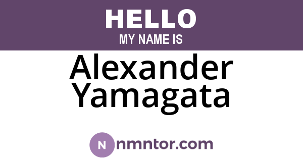 Alexander Yamagata