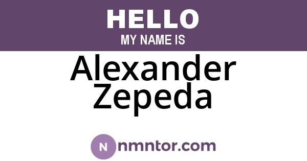Alexander Zepeda