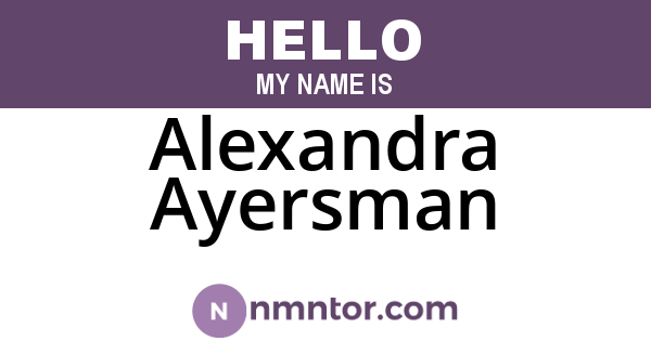 Alexandra Ayersman