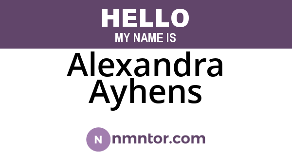 Alexandra Ayhens