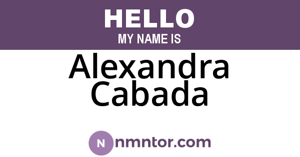 Alexandra Cabada