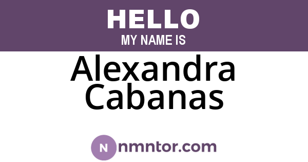 Alexandra Cabanas