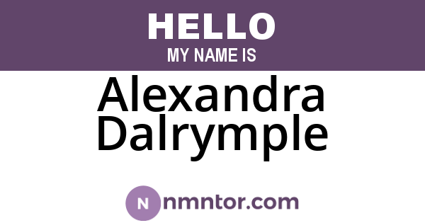 Alexandra Dalrymple