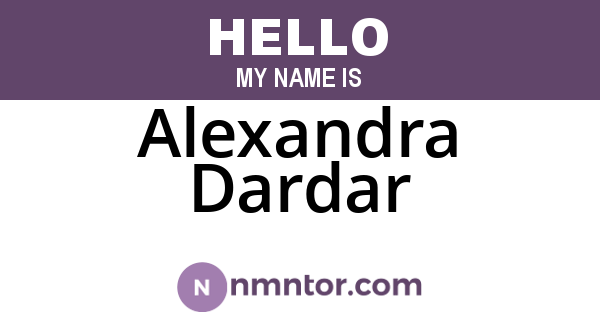 Alexandra Dardar
