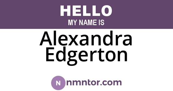 Alexandra Edgerton