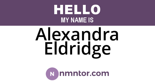 Alexandra Eldridge