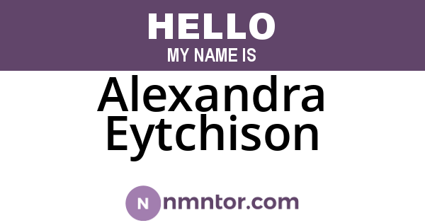 Alexandra Eytchison