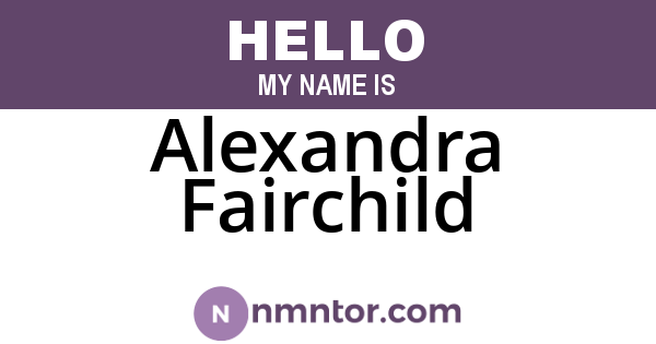 Alexandra Fairchild