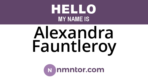 Alexandra Fauntleroy