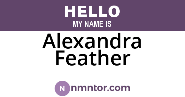 Alexandra Feather