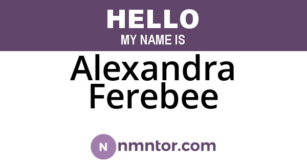 Alexandra Ferebee