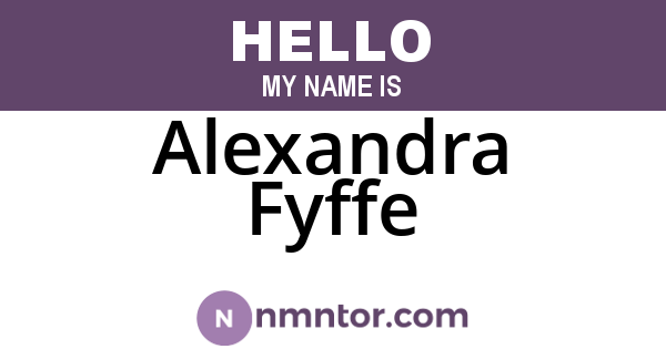 Alexandra Fyffe