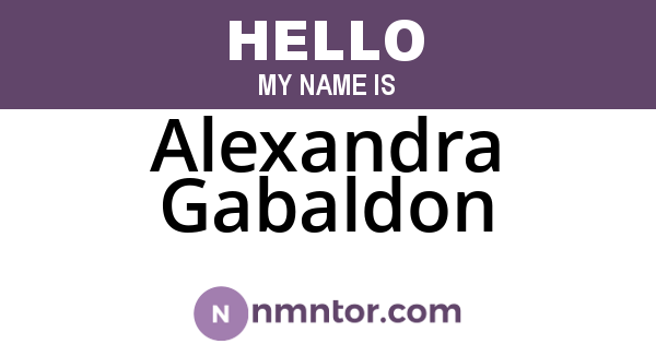 Alexandra Gabaldon