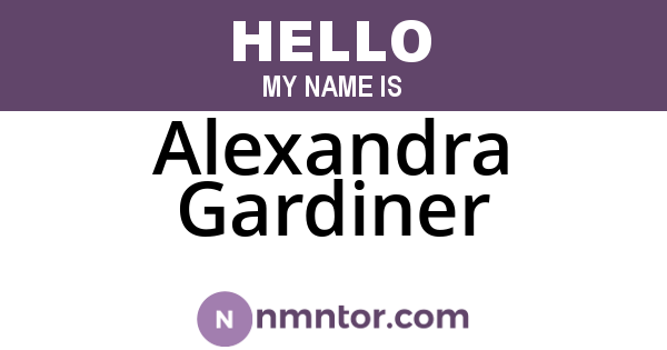 Alexandra Gardiner
