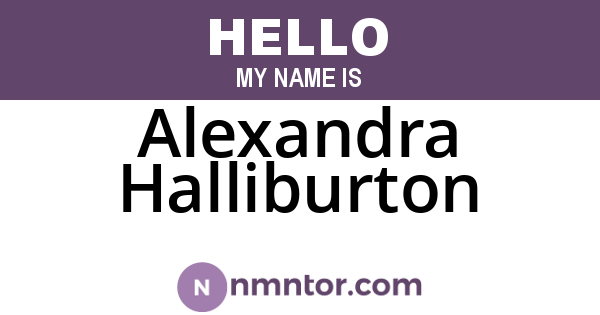 Alexandra Halliburton