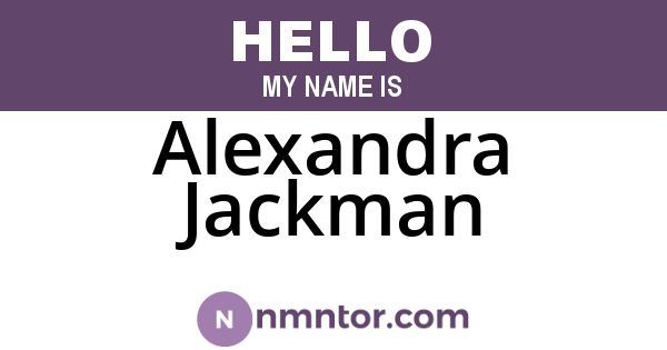 Alexandra Jackman