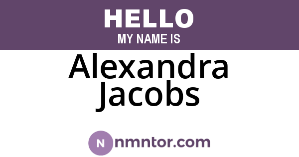 Alexandra Jacobs