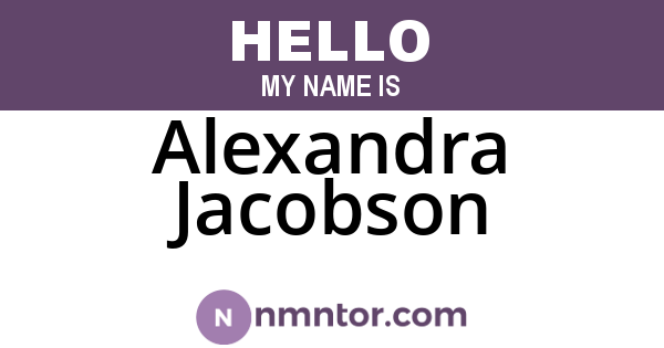 Alexandra Jacobson