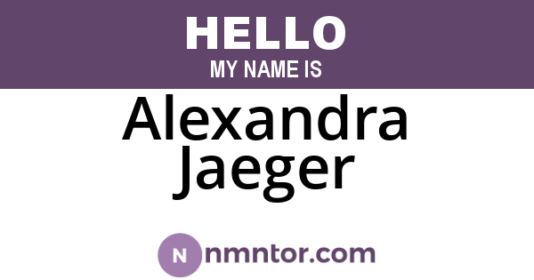 Alexandra Jaeger