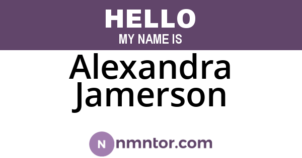 Alexandra Jamerson